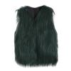 ZHICHUANG Girls Faux-Fur Jacket Coat Winter Thick Warm Fashion Cool Vest Clothes 3-10 Years, Green, 4-5T view 1