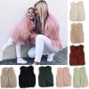 ZHICHUANG Girls Faux-Fur Jacket Coat Winter Thick Warm Fashion Cool Vest Clothes 3-10 Years, Green, 4-5T view 3