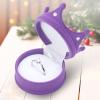 Brrnoo Jewelry Ring Box, Crown Shaped Women Gift Box, Mini Travel Jewelry Organizer Storage Case, Portable Retro Design Ring Neckalce Bracelet Box (violet) view 4