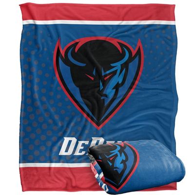 DePaul University Blue Demons Blanket, 50"x60", Logo Dots, Silky Touch Super Soft Throw