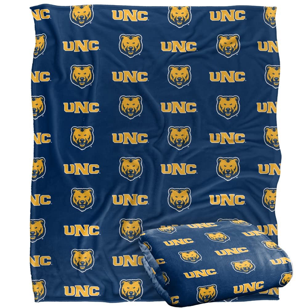 University of Northern Colorado Chargers Blanket, 50"x60", Logo Pattern, Silky Touch Super Soft Throw