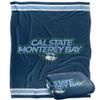 Cal State Monterey Bay Otters Blanket, 50"x60", Primary Logo Stripes, Silky Touch Super Soft Throw view 1