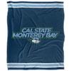 Cal State Monterey Bay Otters Blanket, 50"x60", Primary Logo Stripes, Silky Touch Super Soft Throw view 2
