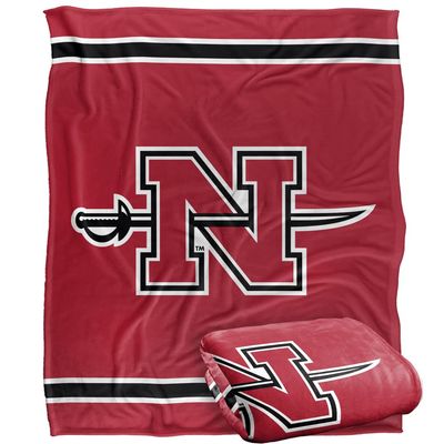 Nicholls State University Warhawks Blanket, 50"x60", Primary Logo Stripes, Silky Touch Super Soft Throw