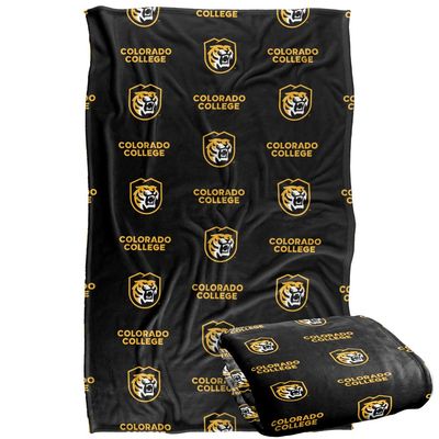 Colorado College Tigers Blanket, 36"x58", Logo Pattern, Silky Touch Super Soft Throw