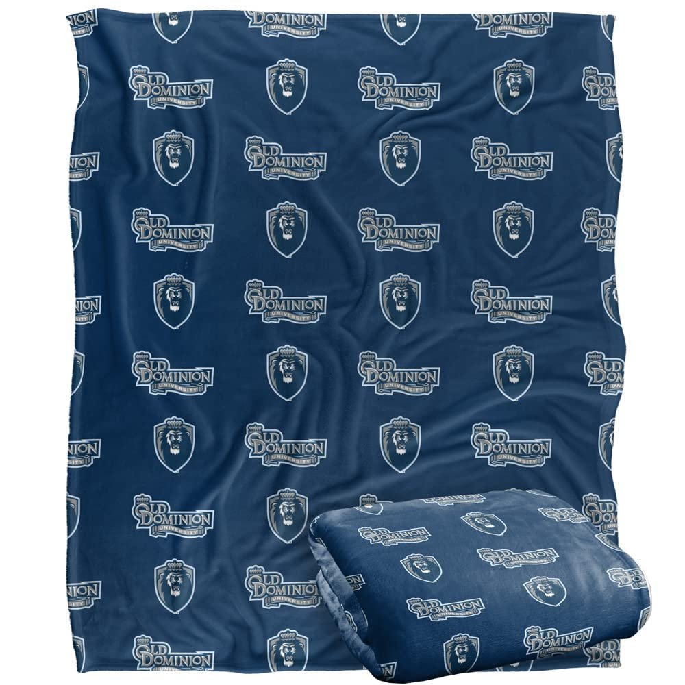 Old Dominion University Shockers Blanket, 50"x60", Logo Pattern, Silky Touch Super Soft Throw