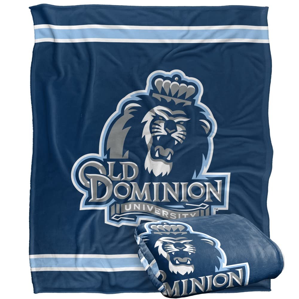 Old Dominion University Shockers Blanket, 50"x60", Primary Logo Stripes, Silky Touch Super Soft Throw
