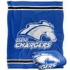 University of Alabama in Huntsville Chargers Blanket, 50"x60", Primary Logo Stripes, Silky Touch Super Soft Throw view 1