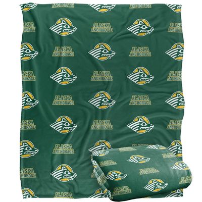 University of Alaska Anchorage Seawolves Blanket, 50"x60", Logo Pattern, Silky Touch Super Soft Throw