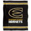 Emporia State University Hornets Blanket, 50"x60", Primary Logo Stripes, Silky Touch Super Soft Throw view 2