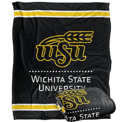 Wichita State Shockers Blanket, 50"x60", Primary Logo Stripes, Silky Touch Super Soft Throw