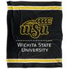 Wichita State Shockers Blanket, 50"x60", Primary Logo Stripes, Silky Touch Super Soft Throw view 2
