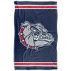 Gonzaga University Bulldogs Blanket, 36"x58", Primary Logo Stripes, Silky Touch Super Soft Throw view 2