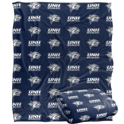 University of New Hampshire Wildcats Blanket, 50"x60", Logo Pattern, Silky Touch Super Soft Throw