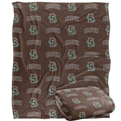 Brown University Bears Blanket, 50"x60", Logo Pattern, Silky Touch Super Soft Throw
