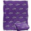 University of Wisconsin Whitewater Warhawks Blanket, 50"x60", Logo Pattern, Silky Touch Super Soft Throw view 1