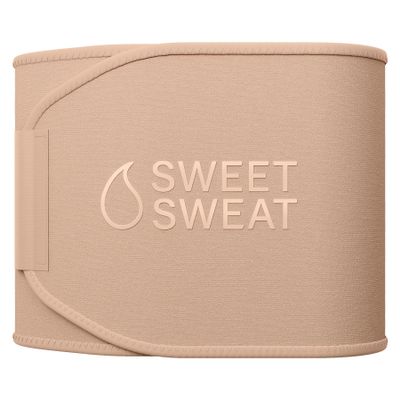 Sports Research Sweet Sweat Toned Waist Trimmer for Women and Men | Premium Waist Trainer Belt to 'Tone' your Stomach Area (Stone, Small)