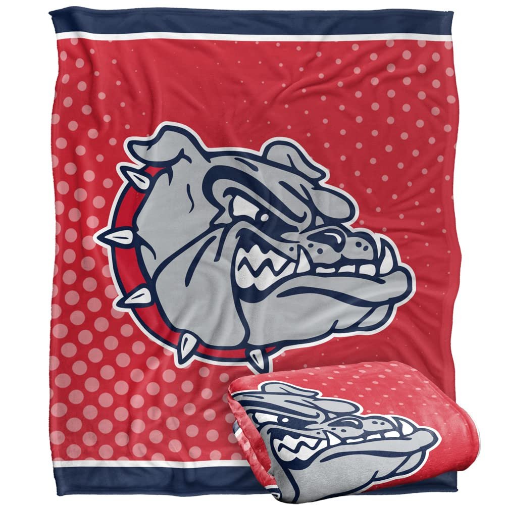 Gonzaga University Bulldogs Blanket, 50"x60", Logo Dots, Silky Touch Super Soft Throw