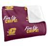 Central Michigan University Chippewas Blanket, 50"x60", Logo Pattern, Silky Touch Super Soft Throw view 3