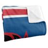 DePaul University Blue Demons Blanket, 50"x60", Primary Logo Stripes, Silky Touch Super Soft Throw view 3