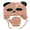 Grace Natural Winter Hat For New Born Light Pink Color Comfortable With Pair Gloves view 1