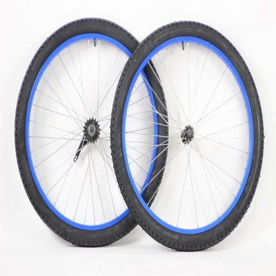 26 inch Coaster Brake Wheel Set Beach Cruiser Bike Bicycle with Tires and Tubes (Seafoam, 26")