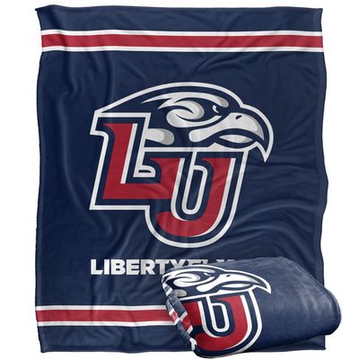 Liberty University Flames Blanket, 50"x60", Primary Logo Stripes, Silky Touch Super Soft Throw