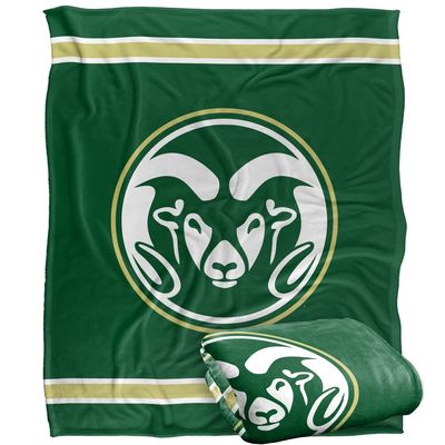 Colorado State University Rams Blanket, 50"x60", Primary Logo Stripes, Silky Touch Super Soft Throw