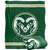 Colorado State University Rams Blanket, 50"x60", Primary Logo Stripes, Silky Touch Super Soft Throw view 1