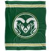 Colorado State University Rams Blanket, 50"x60", Primary Logo Stripes, Silky Touch Super Soft Throw view 2