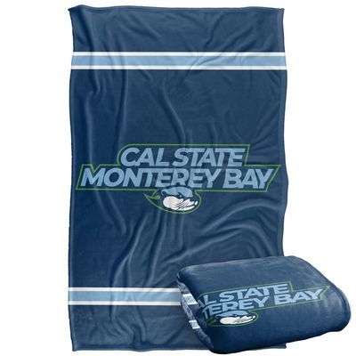 Cal State Monterey Bay Otters Blanket, 36"x58", Primary Logo Stripes, Silky Touch Super Soft Throw