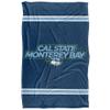 Cal State Monterey Bay Otters Blanket, 36"x58", Primary Logo Stripes, Silky Touch Super Soft Throw view 2