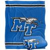 Middle Tennessee State University Blue Raiders Blanket, 50"x60", Primary Logo Stripes, Silky Touch Super Soft Throw view 1