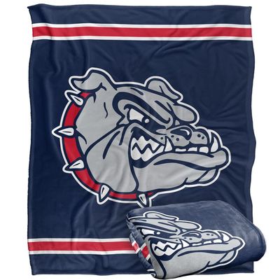 Gonzaga University Bulldogs Blanket, 50"x60", Primary Logo Stripes, Silky Touch Super Soft Throw