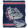 Gonzaga University Bulldogs Blanket, 50"x60", Primary Logo Stripes, Silky Touch Super Soft Throw view 1