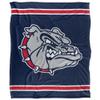 Gonzaga University Bulldogs Blanket, 50"x60", Primary Logo Stripes, Silky Touch Super Soft Throw view 2