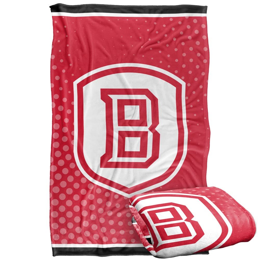 Bradley University Braves Blanket, 36"x58", Logo Dots, Silky Touch Super Soft Throw