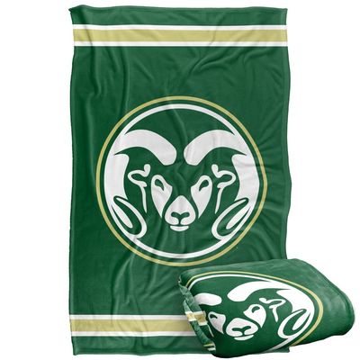Colorado State University Rams Blanket, 36"x58", Primary Logo Stripes, Silky Touch Super Soft Throw
