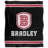 Bradley University Braves Blanket, 50"x60", Primary Logo Stripes, Silky Touch Super Soft Throw view 2