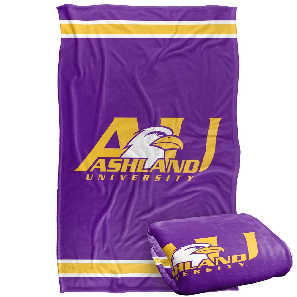 Ashland University Eagles Blanket, 36"x58", Primary Logo Stripes, Silky Touch Super Soft Throw