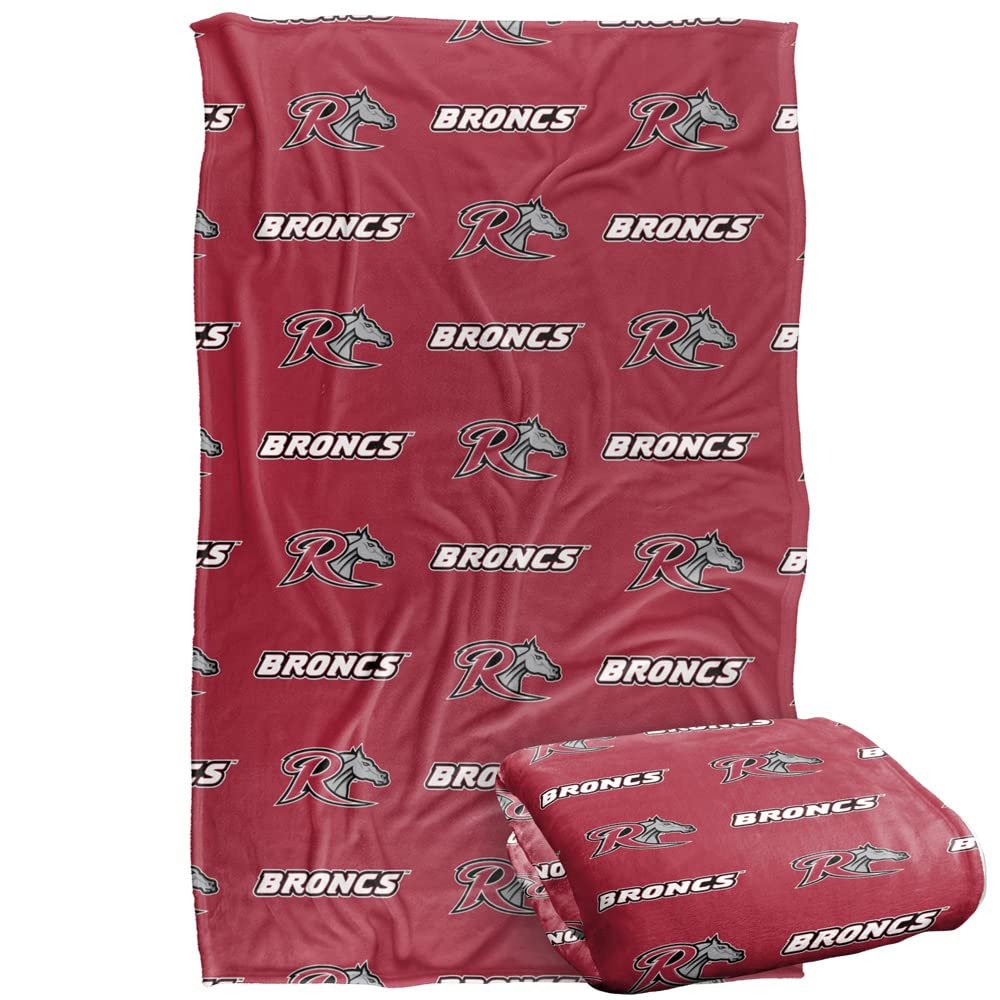 Rider University Broncs Blanket, 36"x58", Logo Pattern, Silky Touch Super Soft Throw