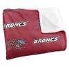 Rider University Broncs Blanket, 36"x58", Logo Pattern, Silky Touch Super Soft Throw view 3