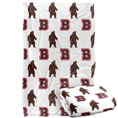 Brown University Bears Blanket, 36"x58", Logo Pattern, Silky Touch Super Soft Throw