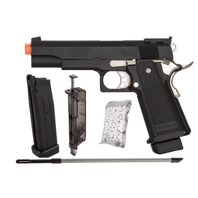 Golden Eagle Steel/Metal Airsoft Hand Gun Hi-Capa 1911 Airsoft Pistol with 6mm BBS and Speed Loader