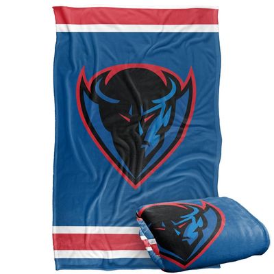 DePaul University Blue Demons Blanket, 36"x58", Primary Logo Stripes, Silky Touch Super Soft Throw