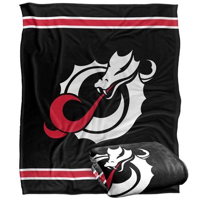 Minnesota State University - Moorhead Dragons Blanket, 50"x60", Primary Logo Stripes, Silky Touch Super Soft Throw