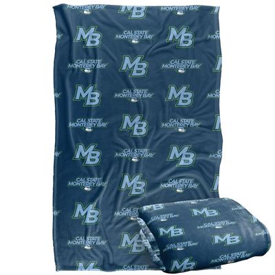 Cal State Monterey Bay Otters Blanket, 36"x58", Logo Pattern, Silky Touch Super Soft Throw