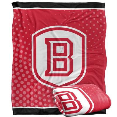 Bradley University Braves Blanket, 50"x60", Logo Dots, Silky Touch Super Soft Throw