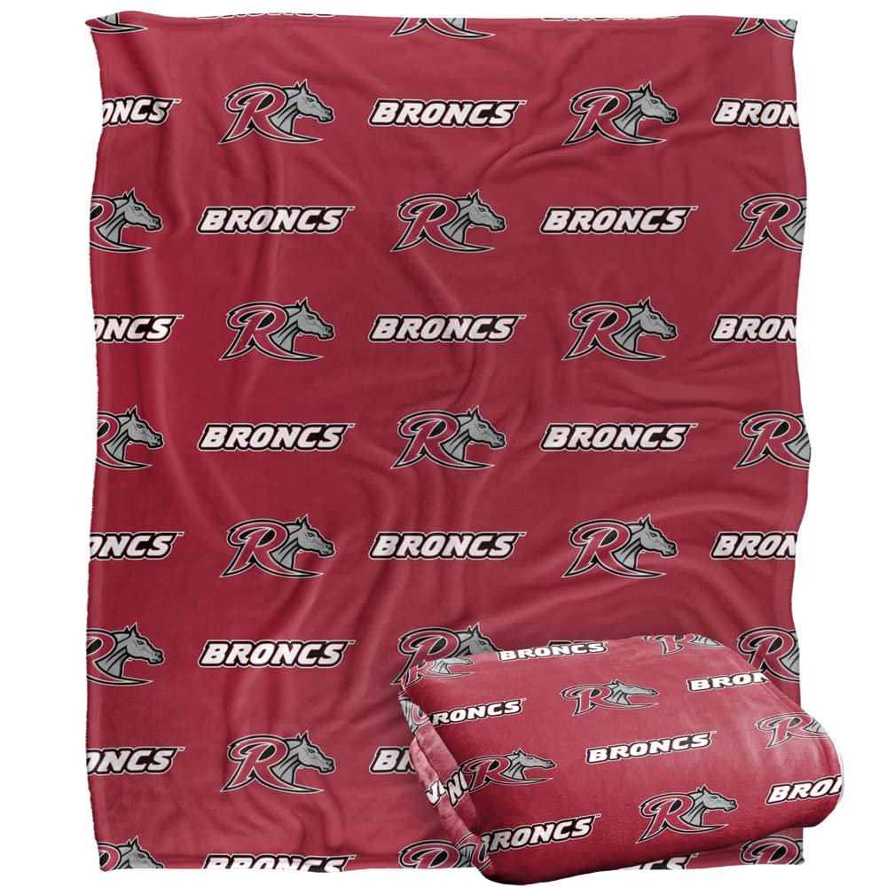 Rider University Broncs Blanket, 50"x60", Logo Pattern, Silky Touch Super Soft Throw