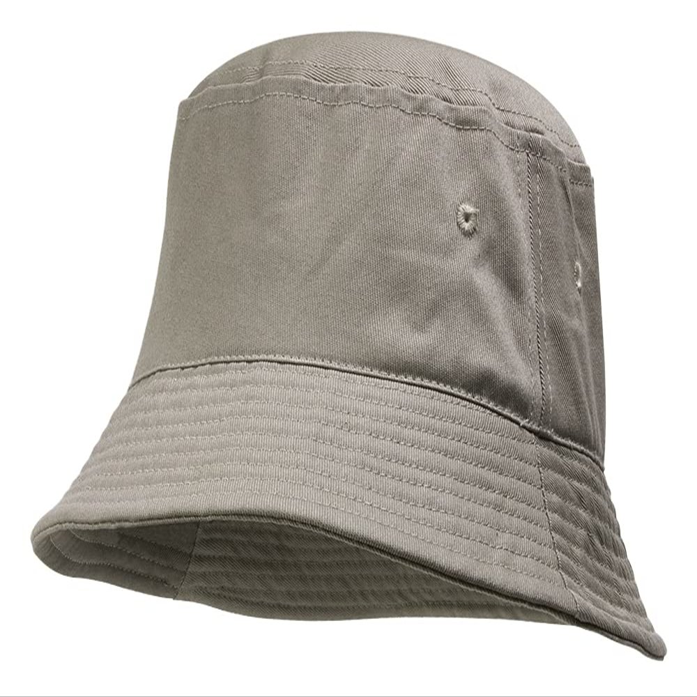 TOP HEADWEAR Bucket Hat for Men Women - Cotton Packable Fishing Cap, Grey L/XL